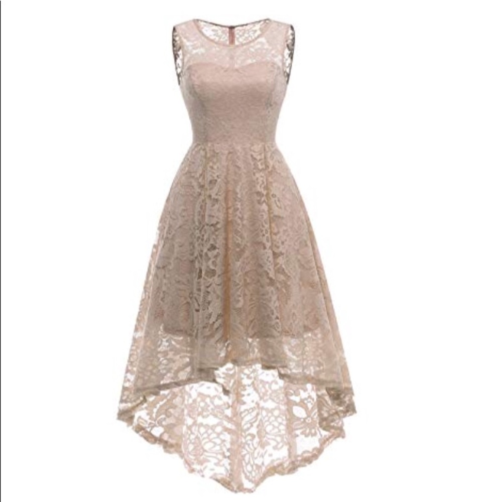 XL nude colored lace dress